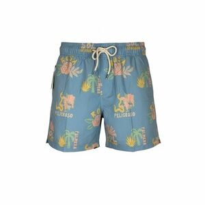 RSQ Blue Tropical Graphic Swim Trunks